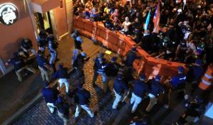 Policía de Puerto Rico dispersa a manifestantes en protesta por apagones