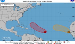 Zona de aguaceros al este de las Antillas Menores podría convertirse en depresión tropical, según Centro Nacional de Huracanes