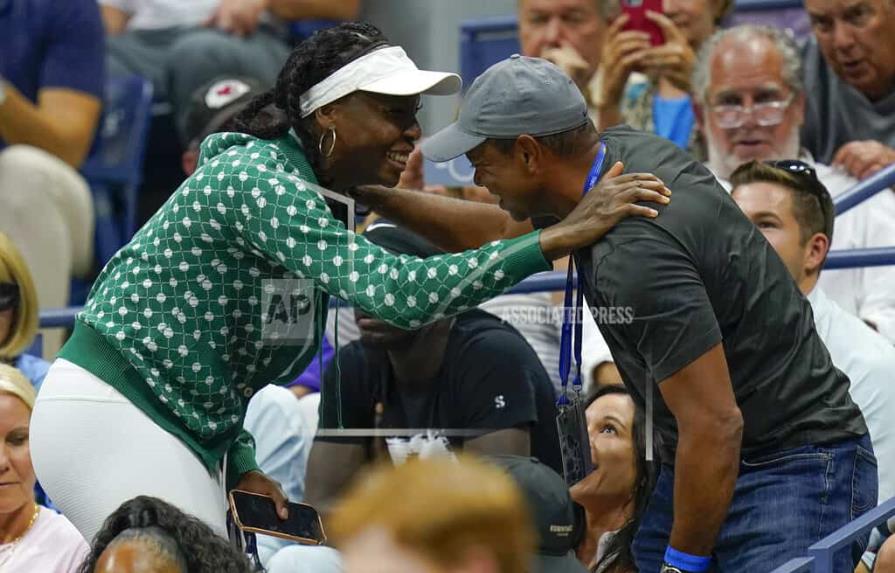 Tiger Woods en el US Open; fue a apoyar a Serena Williams
