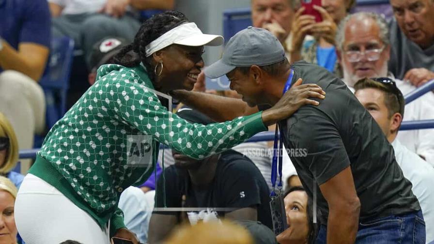 Tiger Woods en el US Open; fue a apoyar a Serena Williams