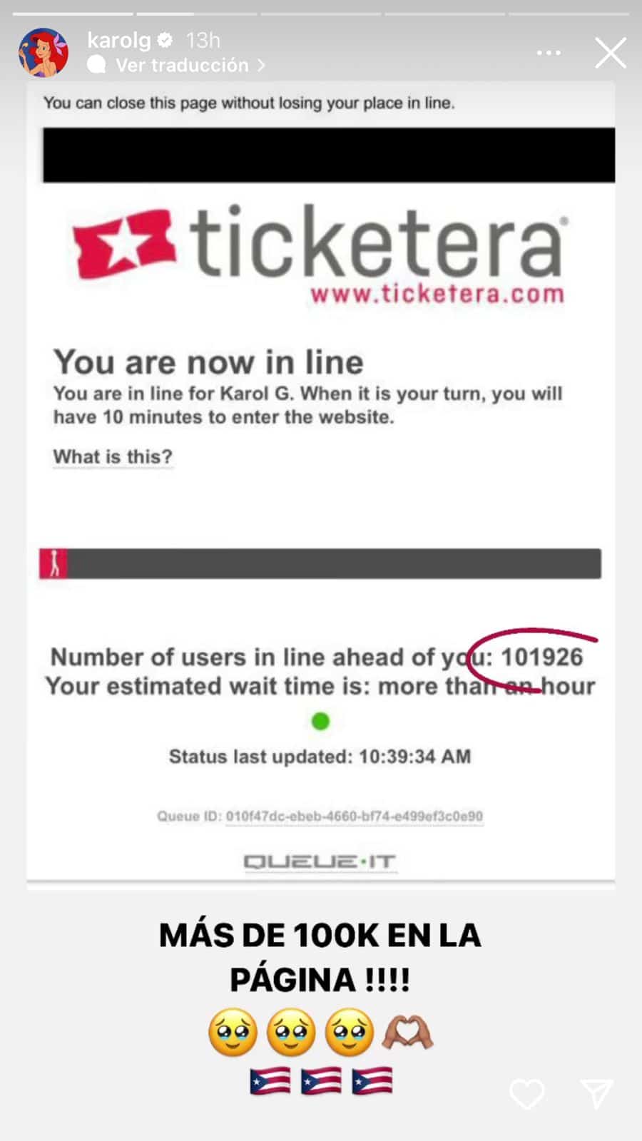 Más de 100 mil usuarios conectados en busca de boletas.