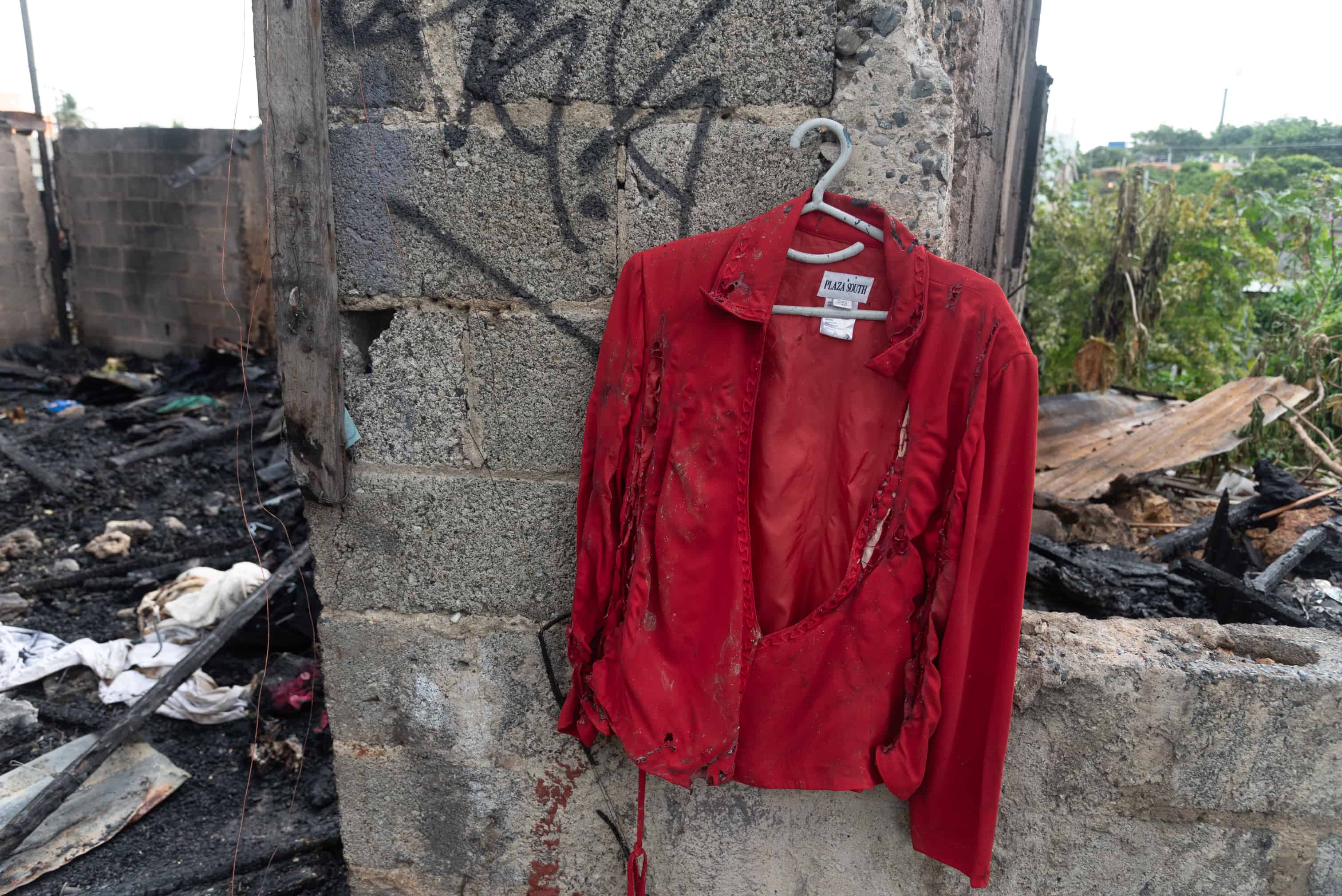 Lo que quedó del incendio