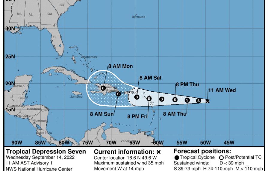 Se forma depresión tropical 7 que podría moverse cerca del país este fin de semana