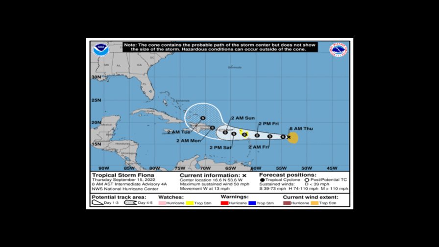 Lluvias de tormenta tropical Fiona llegarán al este de República Dominicana el domingo