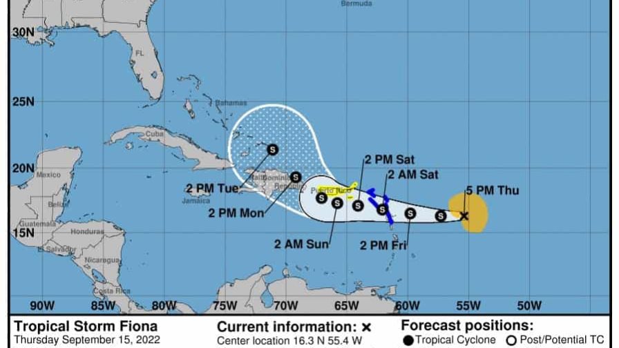 El COE emite alerta verde para cuatro provincias ante posible incidencia de la tormenta Fiona