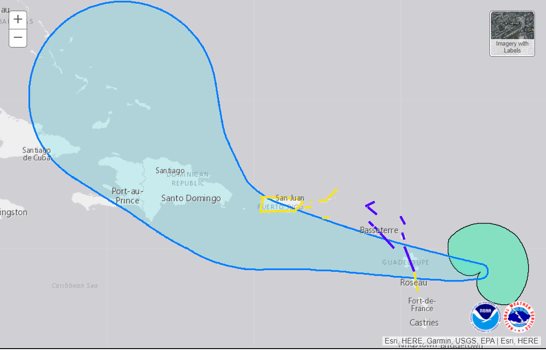 Onamet incrementa alerta desde Punta Palenque hasta Cabrera por tormenta Fiona