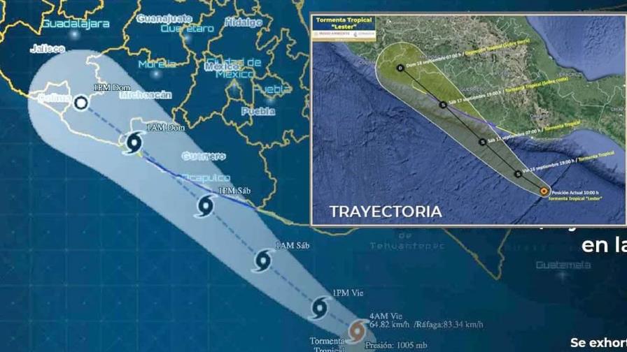 Tormenta Lester avanza en el Pacífico y se desplaza por Oaxaca y Guerrero Tormenta Lester avanza en el Pacífico y se desplaza por Oaxaca y Guerrero