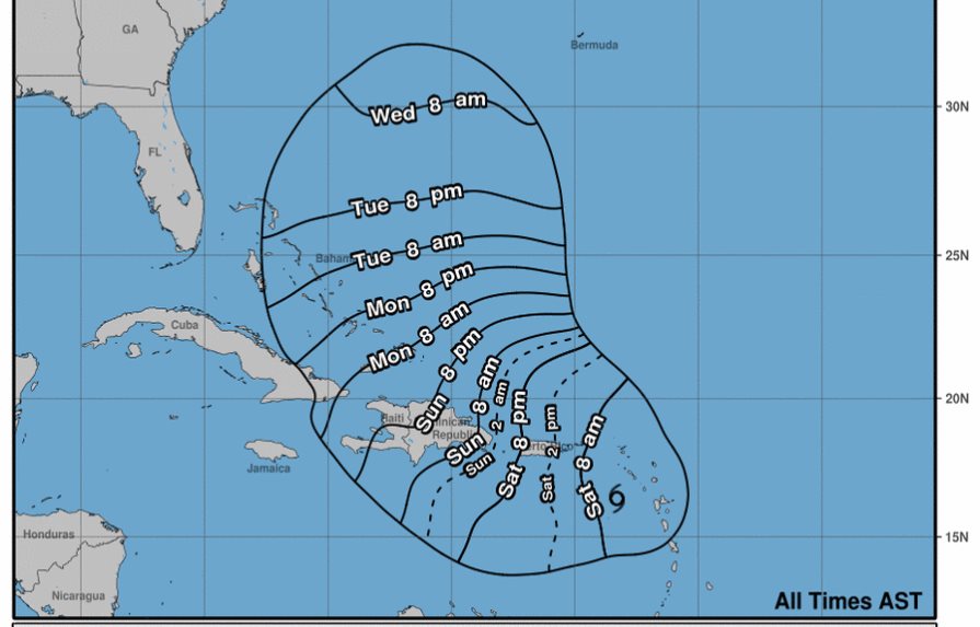 Tormenta Fiona se dirige hacia Puerto Rico con fuertes lluvias
