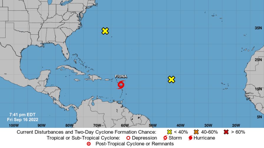 Fiona se intensificaría al acercarse al RD, dice el Centro de Huracanes de EEUU Fiona se intensificaría al acercarse al RD, dice el Centro de Huracanes de EEUU