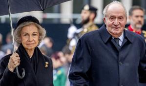 Juan Carlos I y Sofía acuden a la recepción de Carlos III
