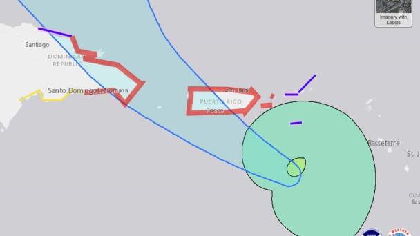Emiten aviso de huracán para una parte de la costa de la República Dominicana