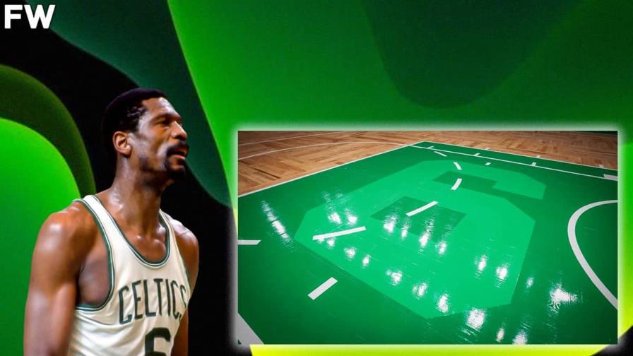 Celtics pintan la cancha para honrar a Bill Russell Celtics pintan la cancha para honrar a Bill Russell