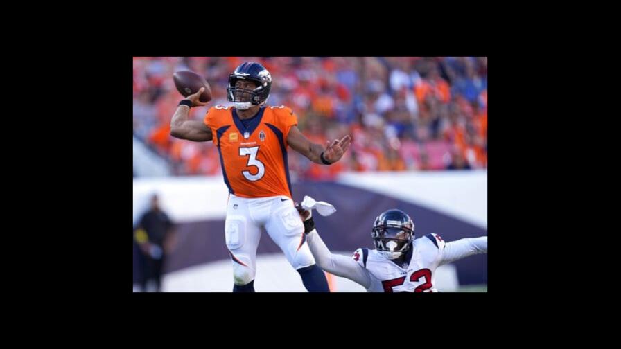 Wilson comienza lento pero Broncos vencen 16-9 a Texans Wilson comienza lento pero Broncos vencen 16-9 a Texans