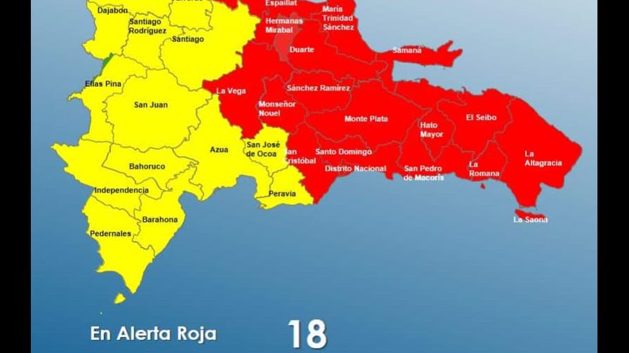 Centro de Operaciones de Emergencias aumenta a 18 las provincias en alerta roja por Fiona