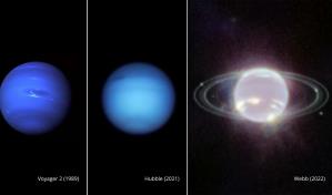 El James Webb capta la vista más clara de los anillos de Neptuno en décadas