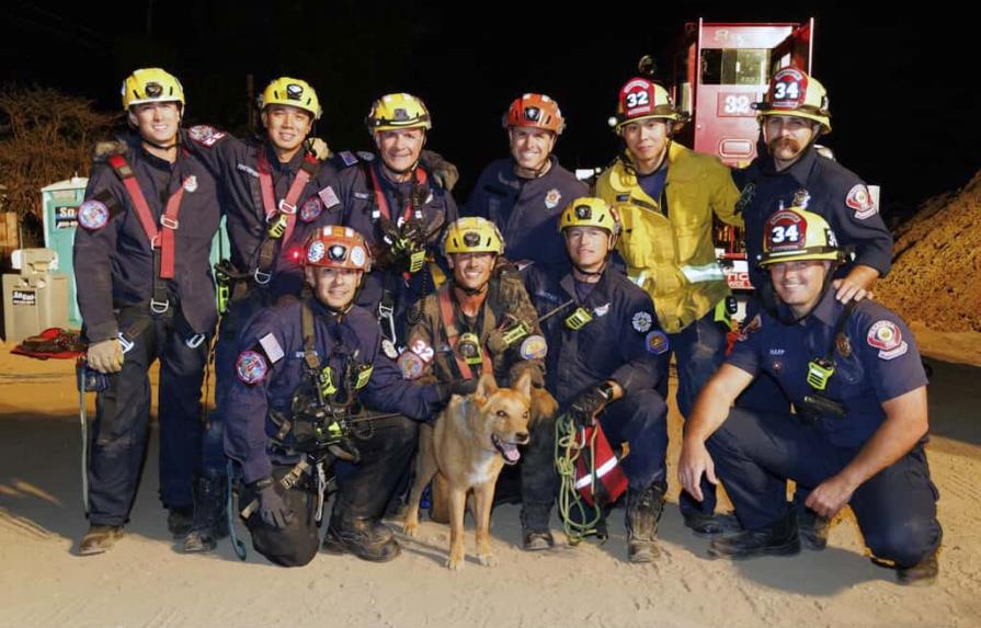Bomberos rescatan a perro ciego de un hoyo en California