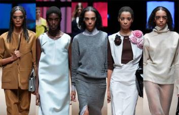 Cinco modelos dominicanas en el desfile primavera 2023 de Prada