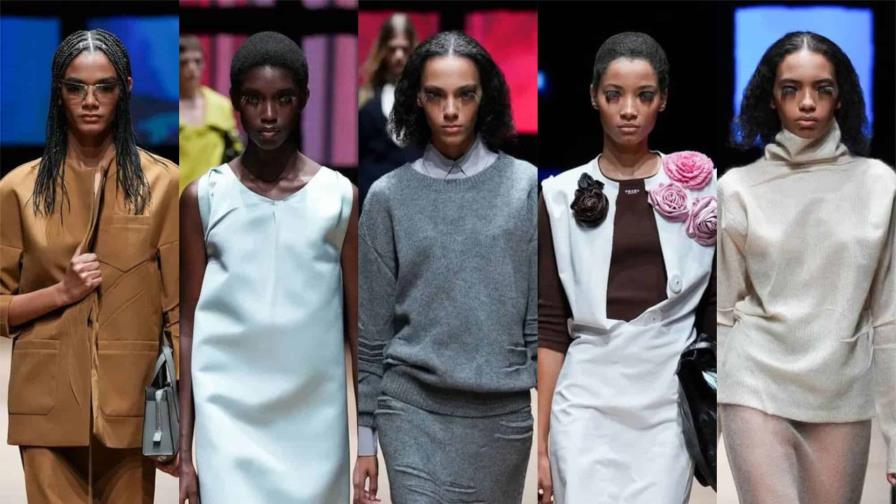 Cinco modelos dominicanas en el desfile primavera 2023 de Prada