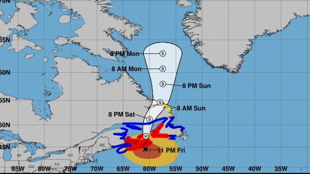 Fiona se acerca a Canadá como ciclón postropical