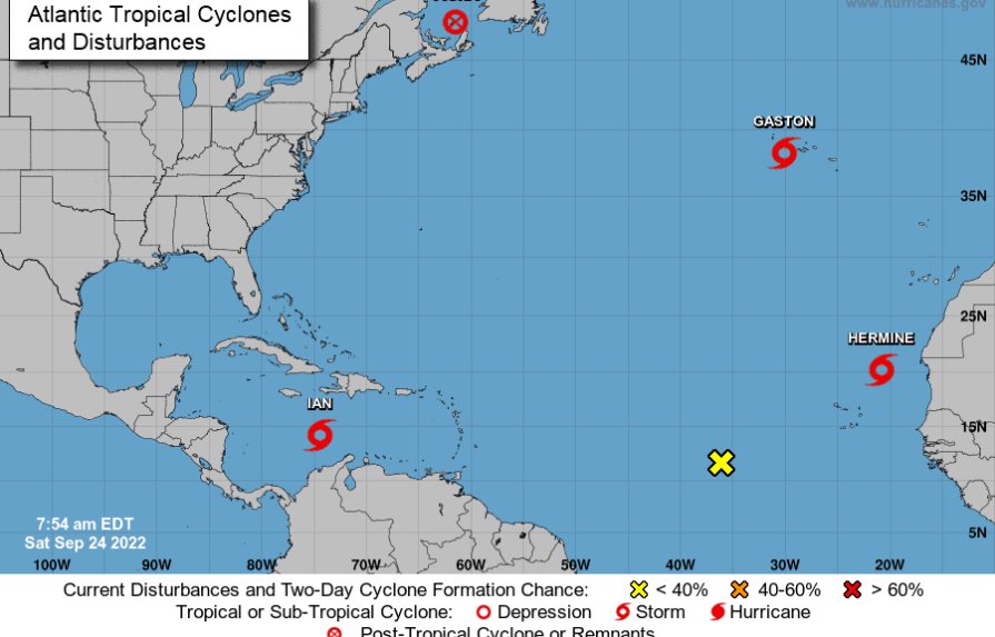 Efectos indirectos de la tormenta Ian generará lluvias en República Dominicana