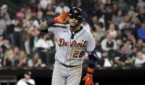 VIDEO | Báez batea jonrón por Tigres y reta a fanáticos de Chicago