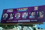 Alcaldía de Santiago retira valla promovía precandidatos presidenciales del PLD