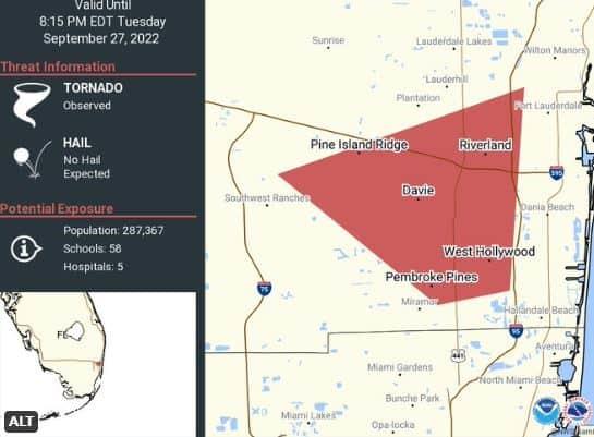 Dos tornados confirmados en Broward mientras Ian acecha a Florida como un gran huracán