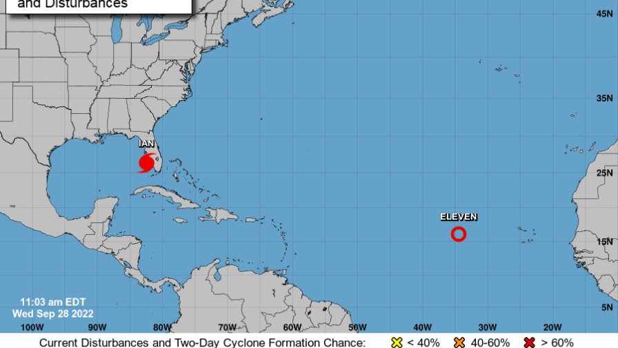 Se forma la depresión tropical #11 en el Atlántico