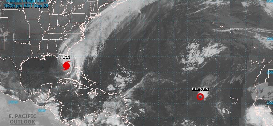 El huracán Ian se debilita a categoría 2