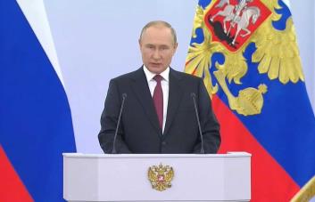 Putin firma la anexión a Rusia de cuatro regiones de Ucrania