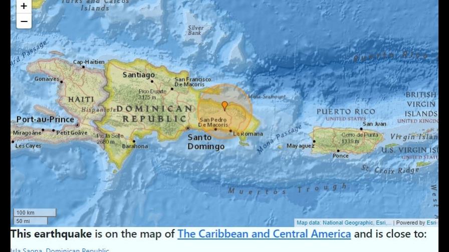 Se registra temblor de 4.8 en El Seibo Se registra temblor de 4.8 en El Seibo