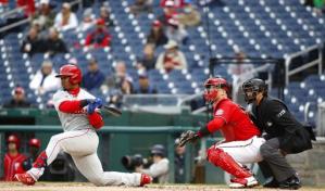 Filis superan a Nacionales en juego acortado por lluvia
