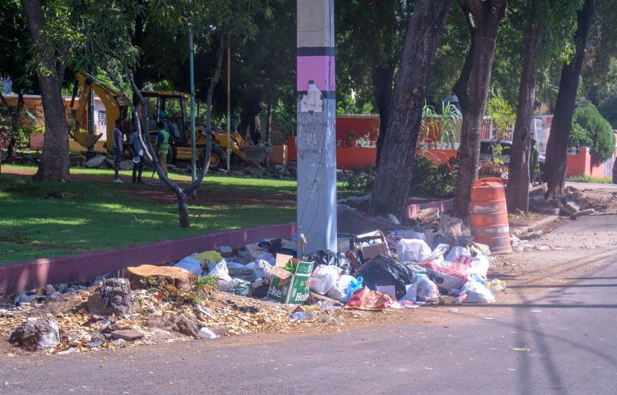 Inicio de semana con basura y moscas en calles del Distrito y Santo Domingo Oeste