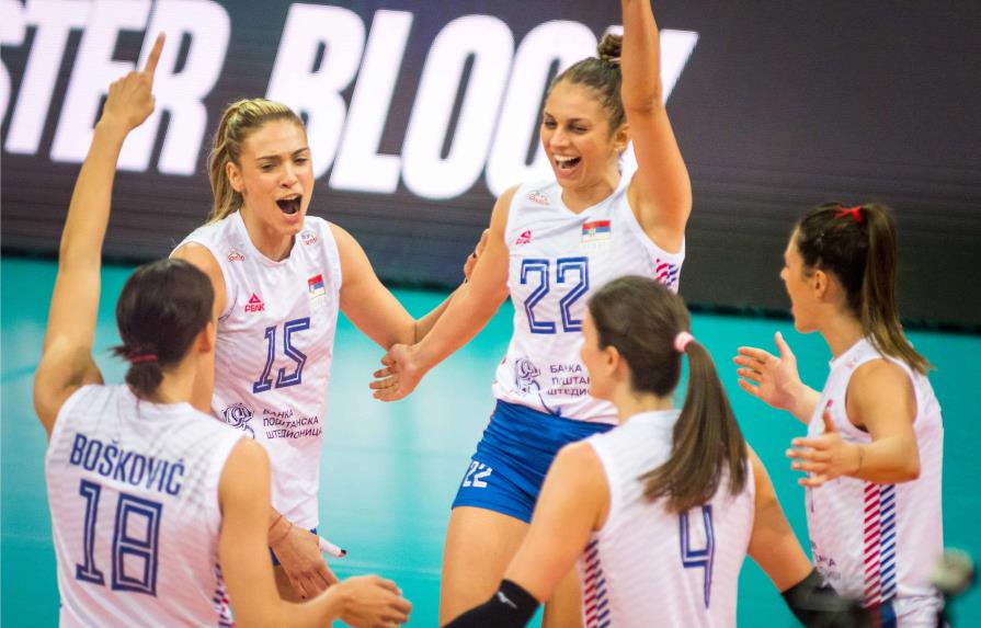 Serbia derrota 3-0 a las Reinas del Caribe en Mundial de voleibol