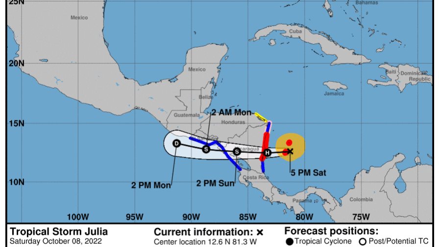 Guatemala en alerta roja ante posible impacto de la tormenta tropical Julia Guatemala en alerta roja ante posible impacto de la tormenta tropical Julia