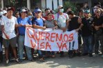 Migrantes venezolanos protestan en fronteras de México ante nueva política de EEUU
