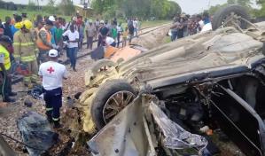 Tres muertos y dos heridos en accidente en la carretera Higüeral-Guaymate, La Romana