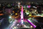 Monumentos de la capital se iluminan de rosa por lucha contra el cáncer de mama Monumentos de la capital se iluminan de rosa por lucha contra el cáncer de mama