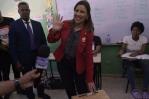 Margarita Cedeño vota en la consulta del PLD