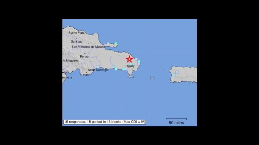 Se registra temblor de tierra de 4.7 la madrugada de este domingo en Higüey