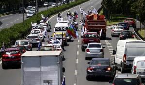 Protestas en carreteras por cobro de peajes en Chile