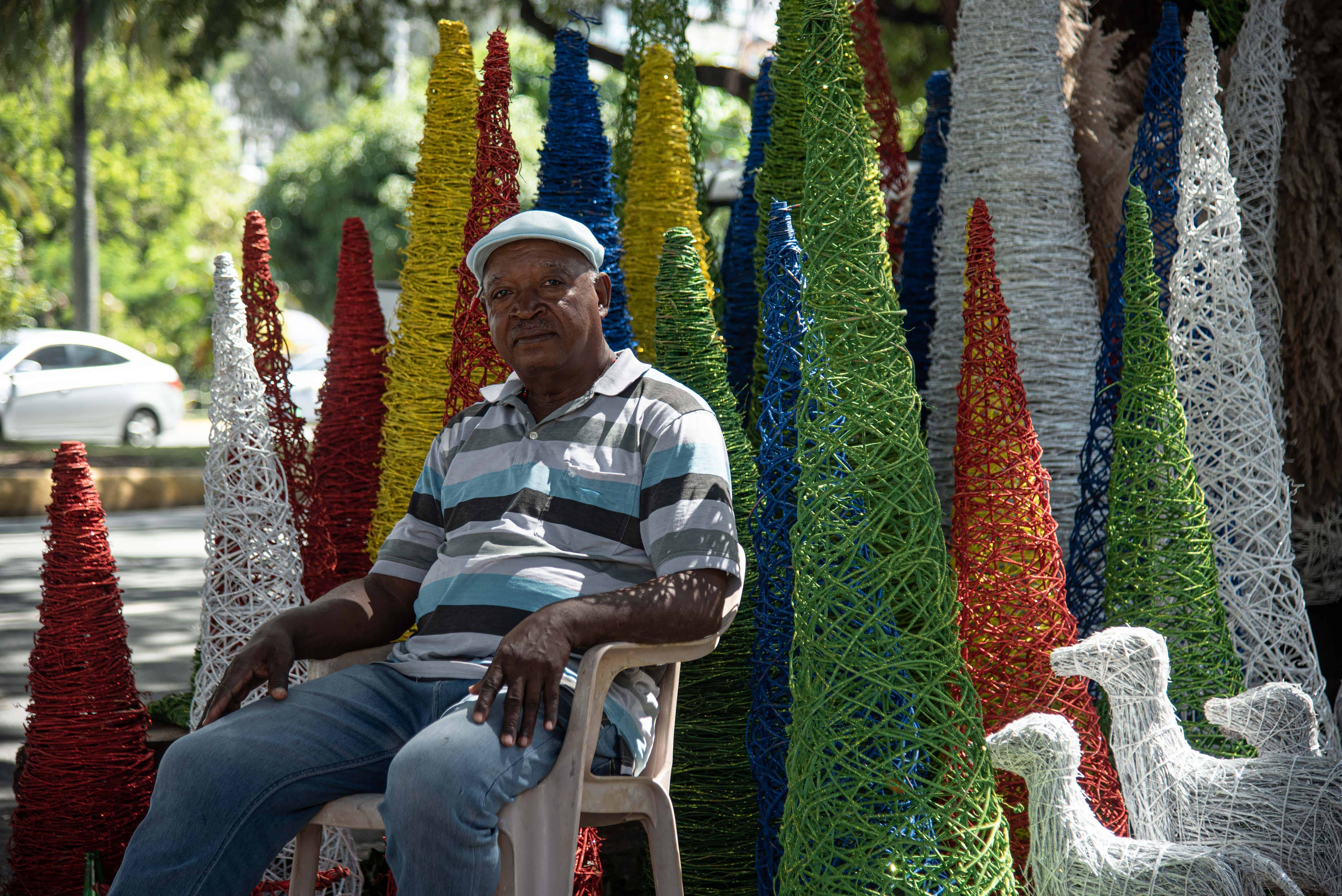 Cándido Santos, uno de los vendedores