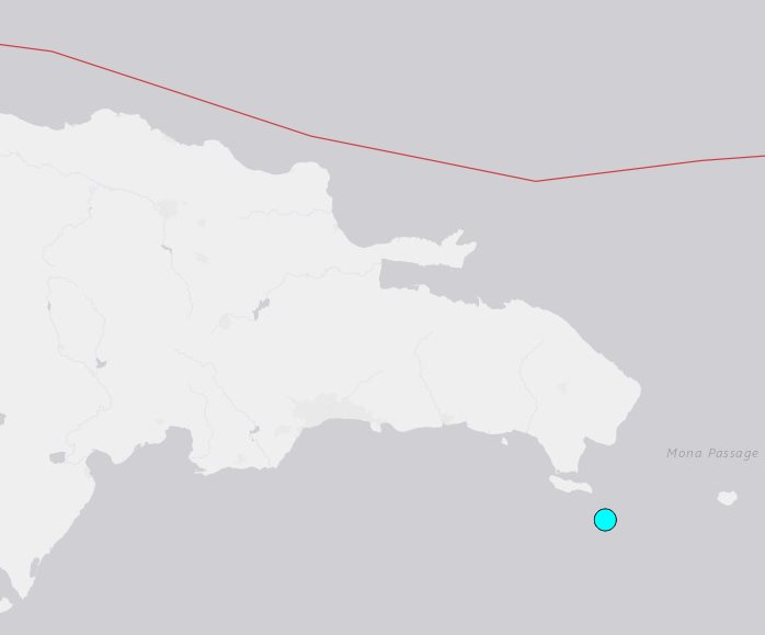 Temblor de 4.7 grados se registró esta tarde al sur de la isla Saona