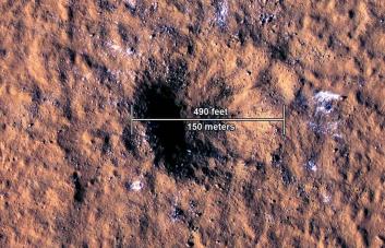 El impacto de meteoritos en Marte revela cómo es la corteza marciana