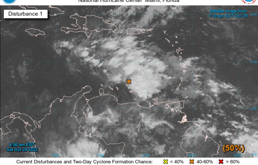 Alerta de posible depresión tropical en el oeste del Mar Caribe