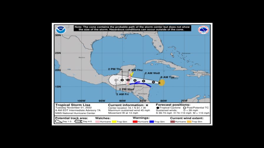 Lisa pasará al sur de las islas Caimán antes de enfilar hacia Centroamérica Lisa pasará al sur de las islas Caimán antes de enfilar hacia Centroamérica