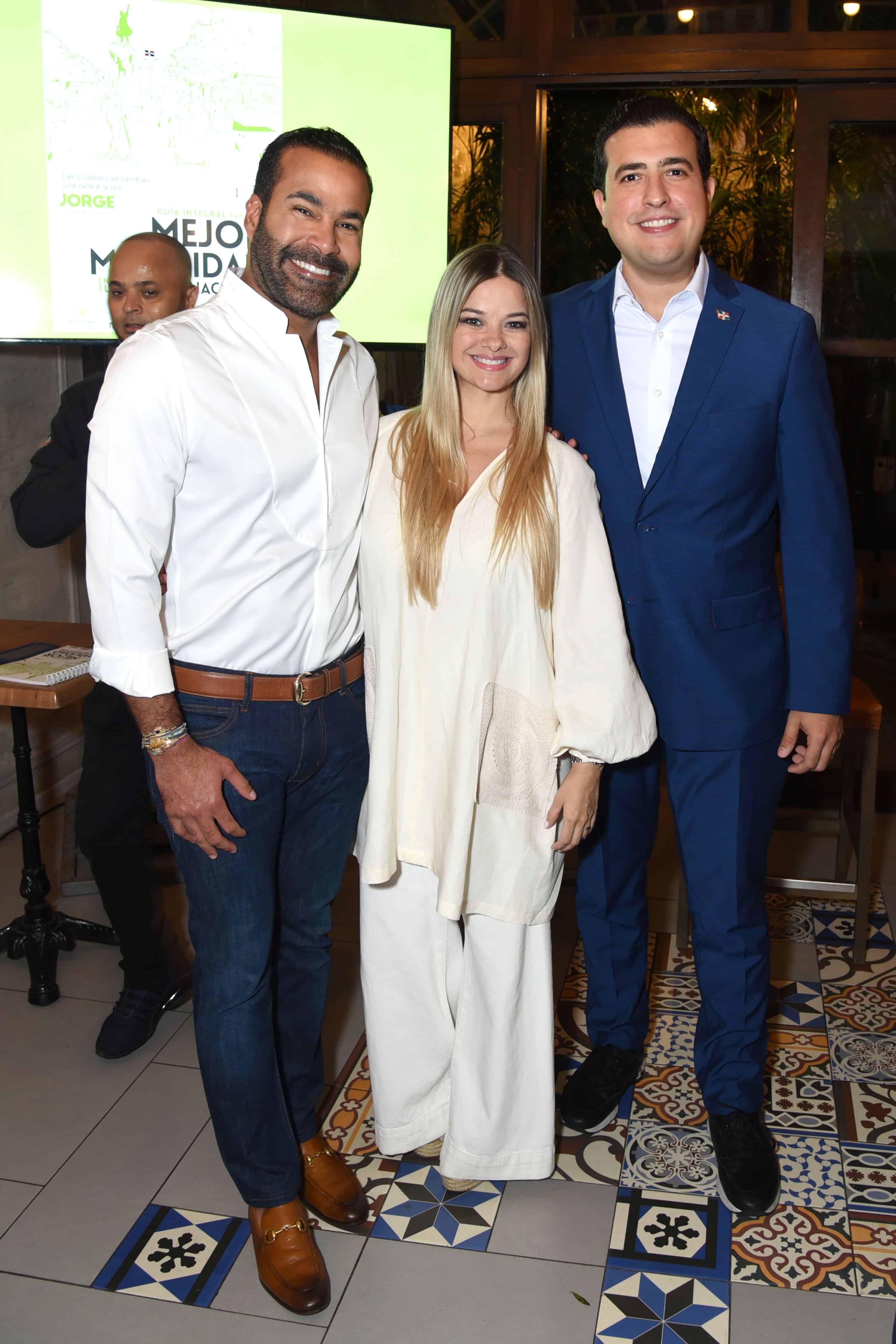 Jamile Rodríguez, Catherine Lemoine y Jorge Feliz Pacheco.