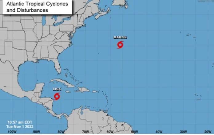 La tormenta tropical Martin se suma a Lisa en la cuenca del Atlántico
