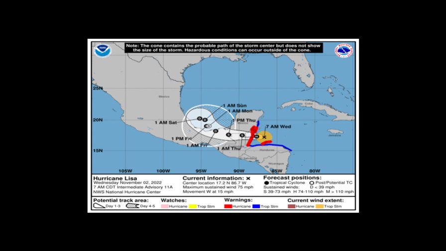 Lisa se convierte en huracán en su camino hacia Belice Lisa se convierte en huracán en su camino hacia Belice