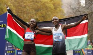 Los kenianos Sharon Lokedi y Evans Chebet ganan el Maratón de Nueva York